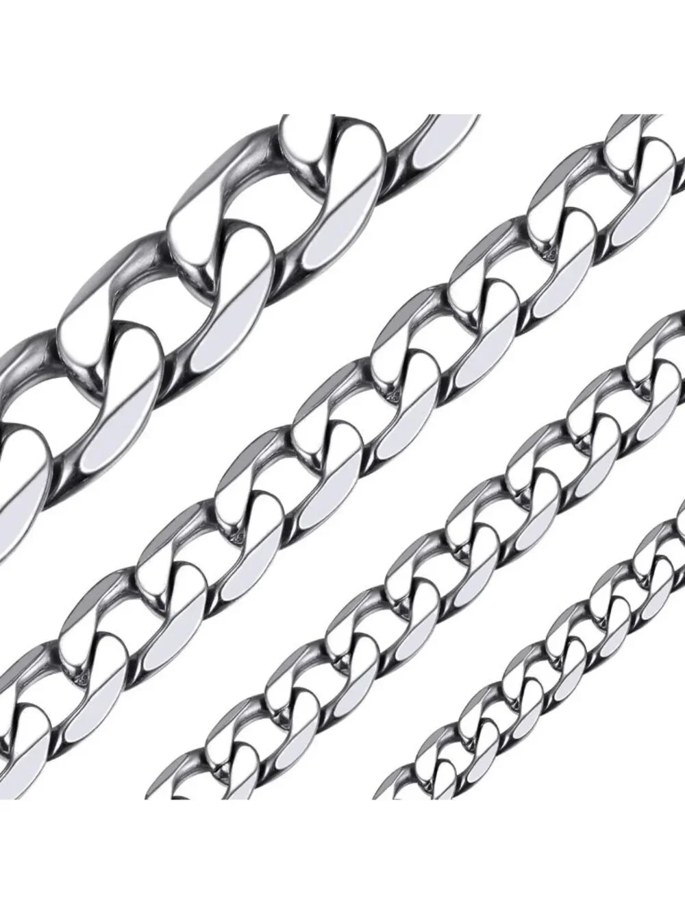 Stainless Steel Cuban Link Chain Necklace for Men - Stylish Jewelry Accessory